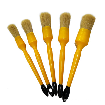 5 pieces pure bristle interior car clean brush set